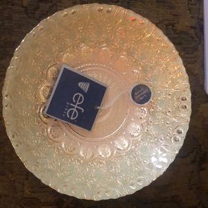 EfeTurkish handmade glass bowl with real silver